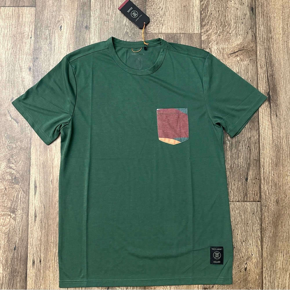 Roark Mathis Far Out Tsweller Tshirt Mens Size S Pine Green